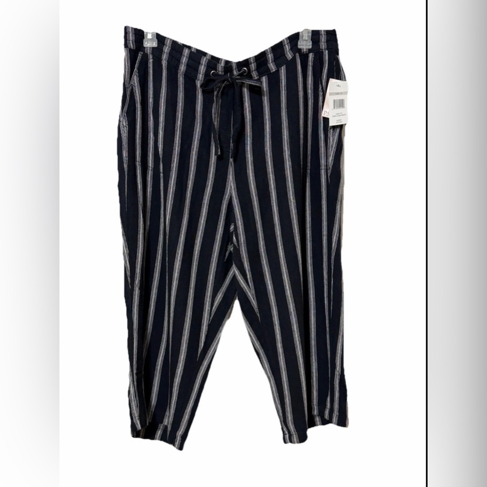 Per Se Linen Blend Capris NWT